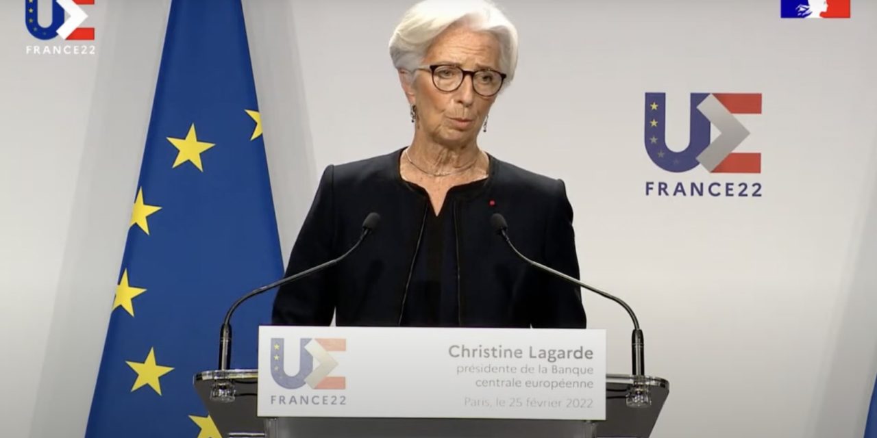 ECB president calls for crypto regulation in response to Russia potentially evading sanctions