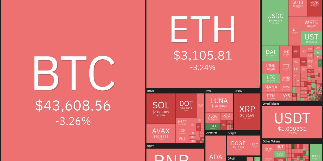 Price analysis 2/11: BTC, ETH, BNB, XRP, ADA, SOL, LUNA, AVAX, DOT, DOGE