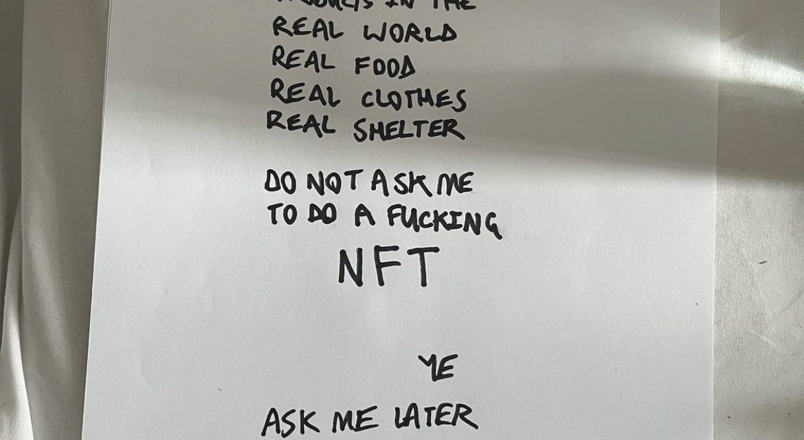 Kanye West says no to NFTs