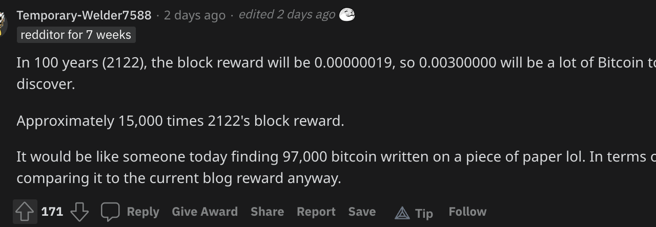Redditor stashes away BTC worth $100 for 100 years in public library