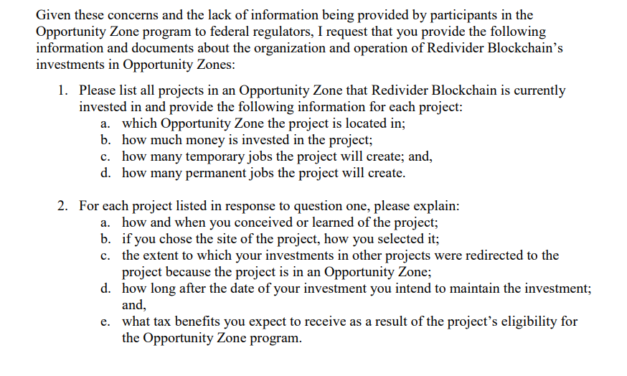 Senate Finance Committee Chair probes “lack of safeguards” in crypto tax incentives