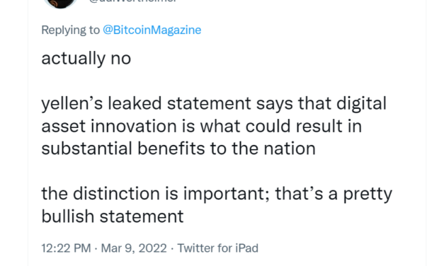 Janet Yellen let slip details of Biden's executive order on crypto