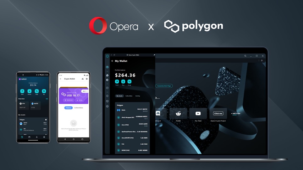 Opera integrates Bitcoin, Solana, Polygon and five other blockchains