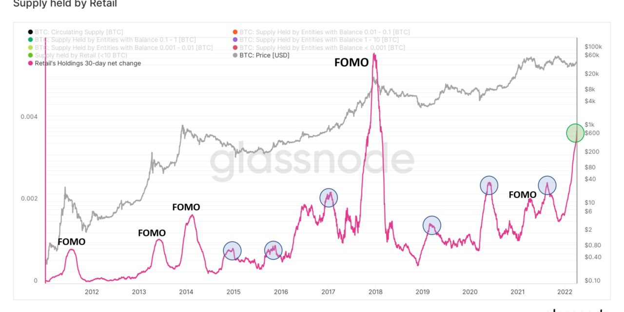 Bitcoin retail FOMO spikes most since 2017 but BTC price may still be 'doomed' — analyst
