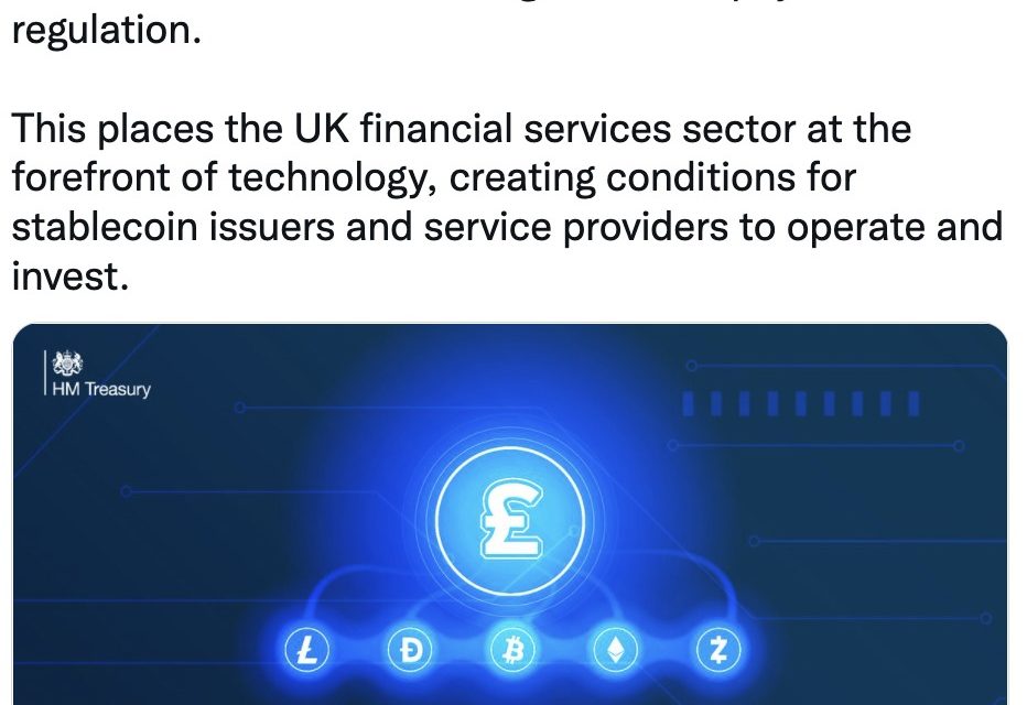 UK government moves forward with regulatory framework on stablecoins for payments