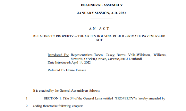 Rhode Island proposes crypto rewards for green home builders