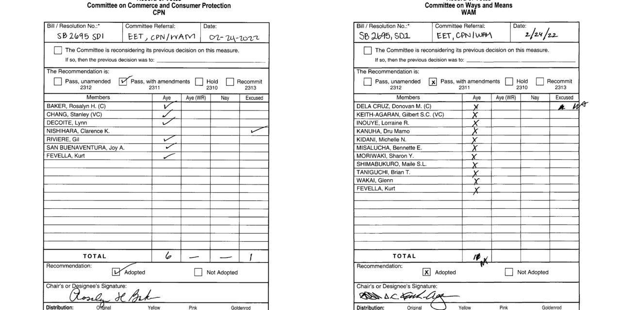 Hawaii Senate committees favor task force to regulate crypto, blockchain