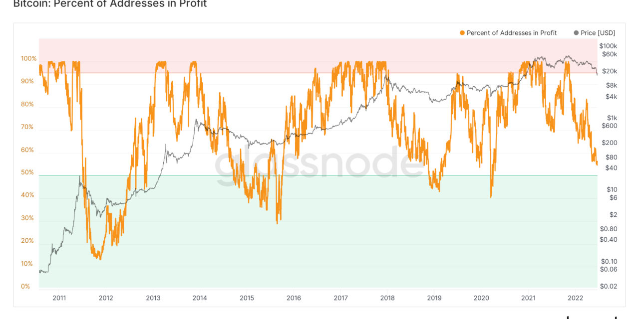 That’s not hodling! Over 50% of Bitcoin addresses still in profit
