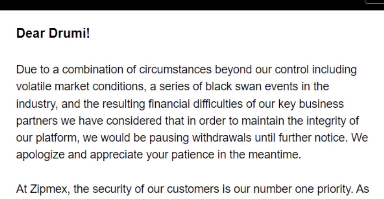Breaking: Zipmex suspends withdrawals as CEO denies financial trouble rumors