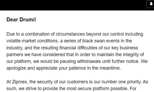 Breaking: Zipmex suspends withdrawals as CEO denies financial trouble rumors