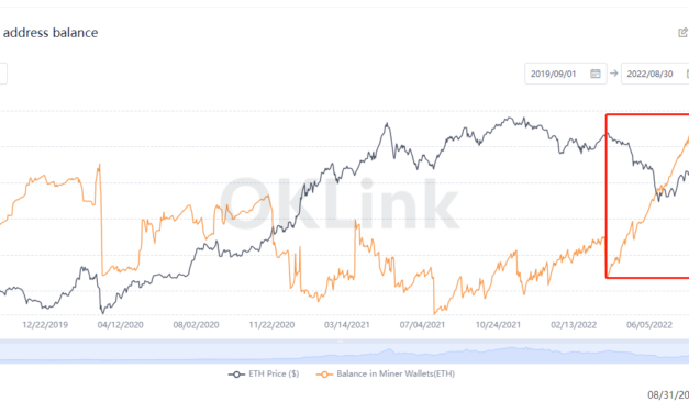 Ethereum miner balance reaches four-year high weeks before the Merge