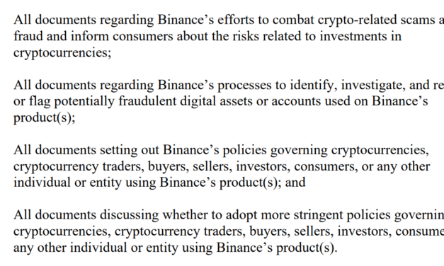 US Congressman to review all Binance US files related to consumer safety