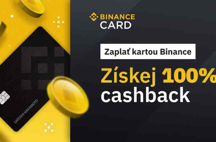 Získaj šancu na 100% cashback za úhradu s Binance VISA kartou!