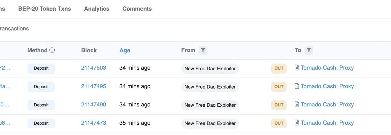 DeFi protocol token NFD crashes by 99% after a flash loan attack