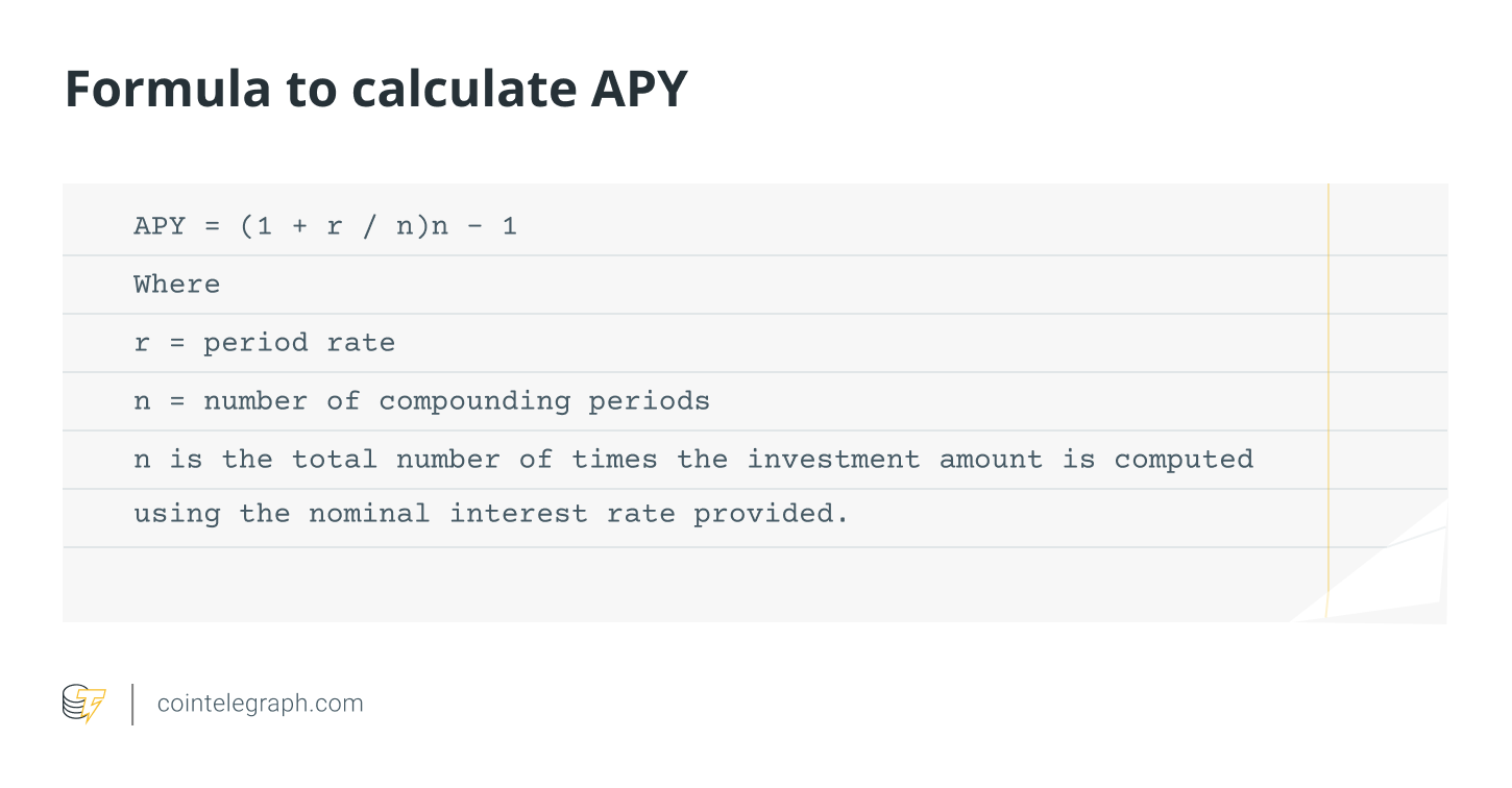 Formula to calculate APY