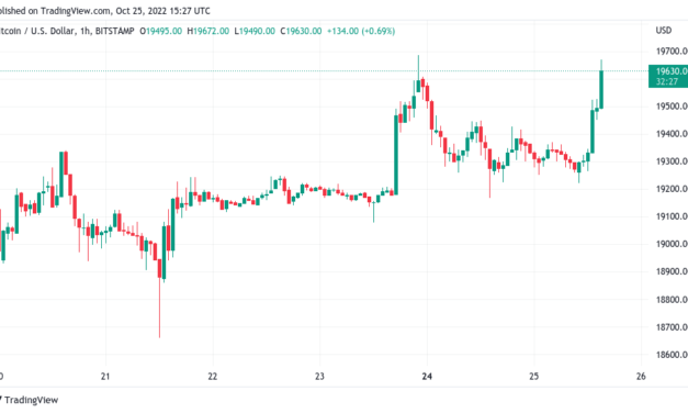 Bitcoin price rises above $19.6K as US dollar strength falls to 3-week lows
