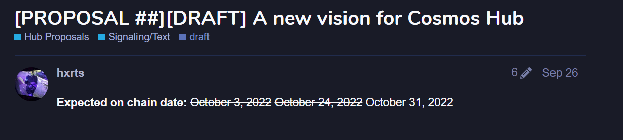 Cosmos Hub postpones vote date following white paper revision