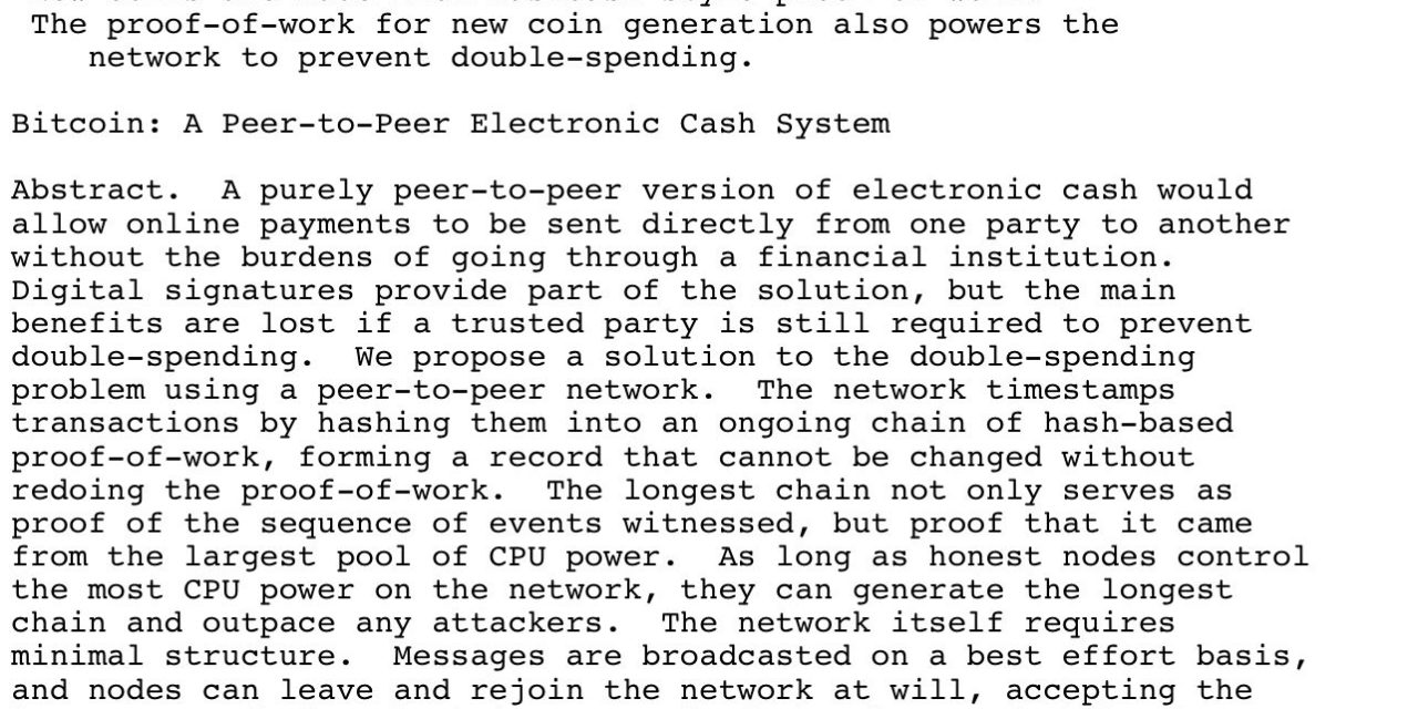 14 years since the Bitcoin white paper: Why it matters