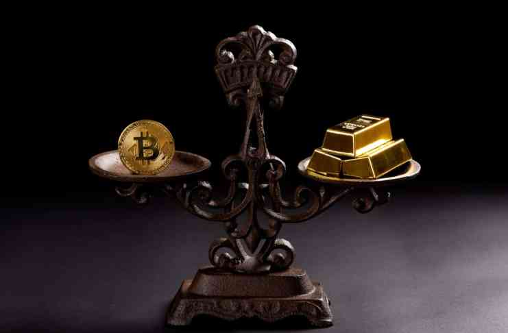 Korelácia Bitcoinu so zlatom.