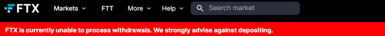 FTX website comes back online with message advising against deposits