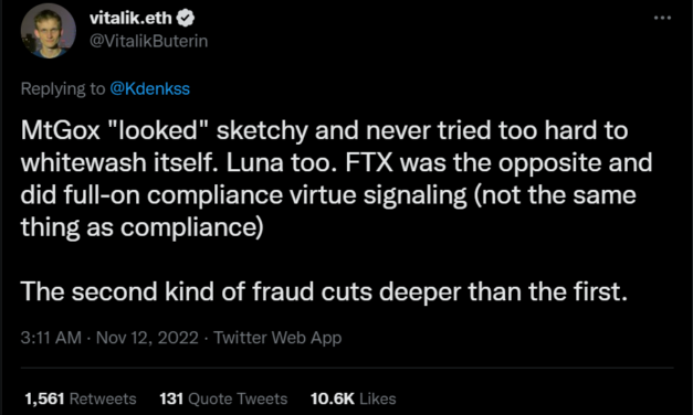 Vitalik Buterin calls out FTX for virtue signaling:  'deserves what its getting'