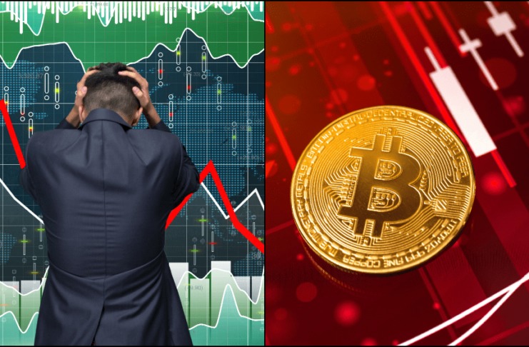 Hroziaci kolaps akciového trhu sa môže preliať do kryptomien