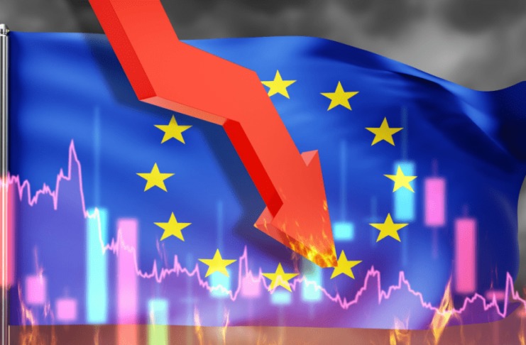 Eurozóna stagnuje. Služby sú v úpadku a celková produkcia klesá