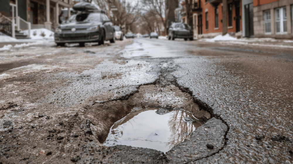 Cesty v tomto meste vyzerajú po zime ako ementál. Opraviť ich idú netradičným spôsobom