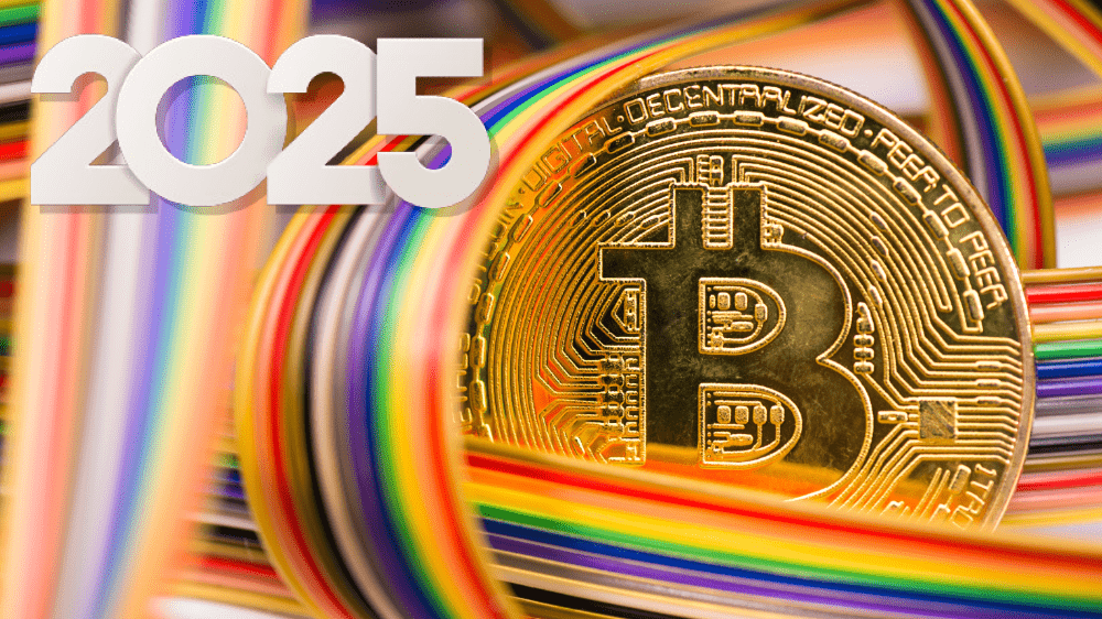 Dúhový graf odhaľuje cenu Bitcoinu pre rok 2025