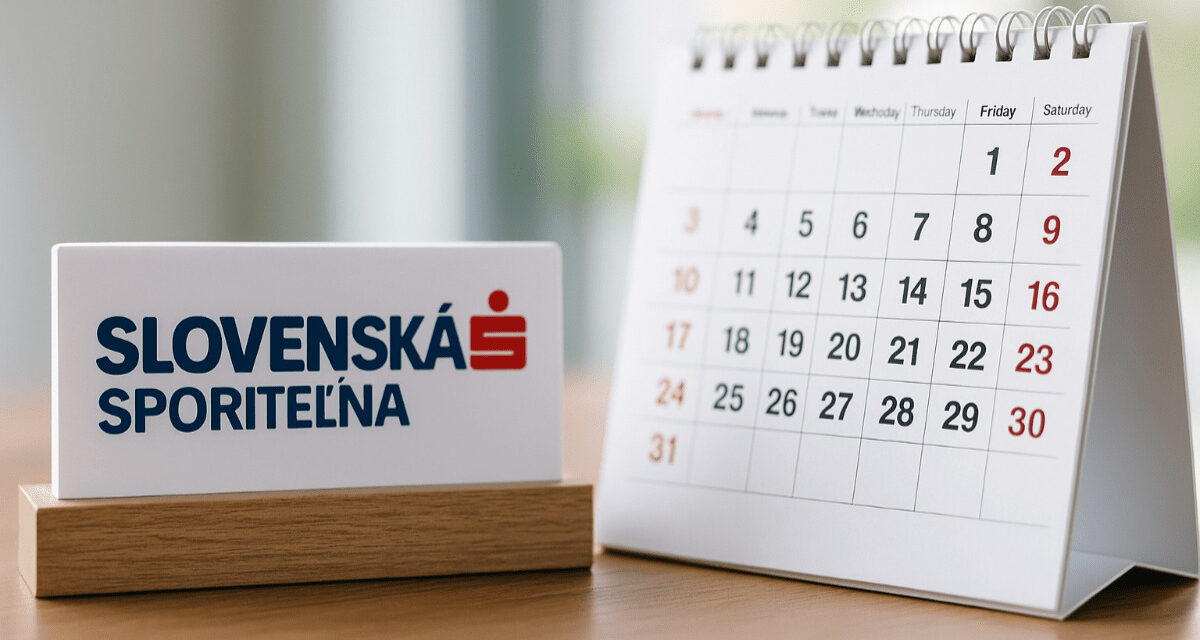 Slovenská sporiteľňa pripomína dôležité termíny: Blížia sa nebankové dni