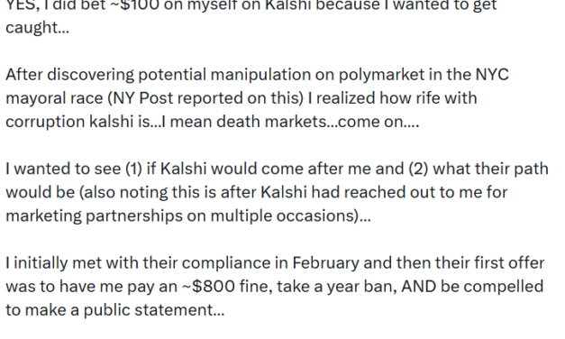 Kalshi bans 3 US politicians for betting on their own election races
