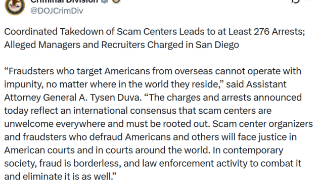 US, UAE and China joint effort dismantles 9 crypto scam centers