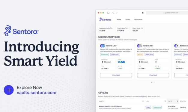 Sentora brings institutional DeFi to the public with the launch of its Smart Yield platform