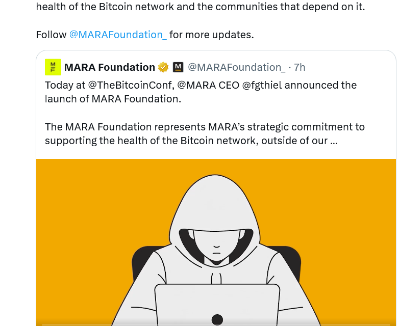 MARA forms foundation to support Bitcoin network health, adoption