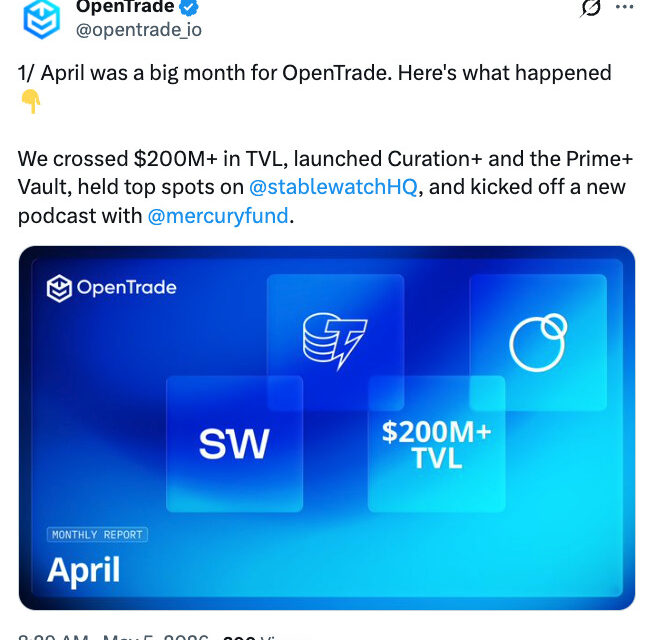 OpenTrade raises $17M as CEO sees stablecoin yield tailwinds