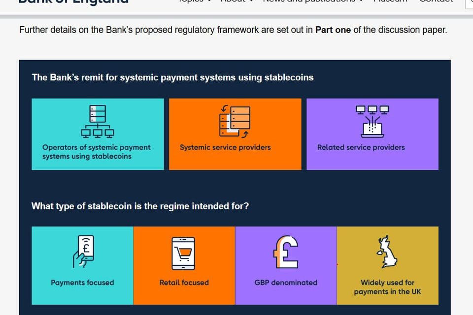 Bank of England reconsiders strict stablecoin regime