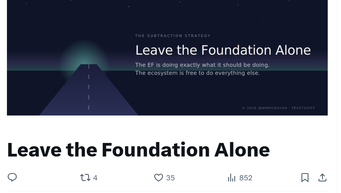 Blockchain researcher defends Ethereum Foundation, says it’s ‘exactly’ doing its job