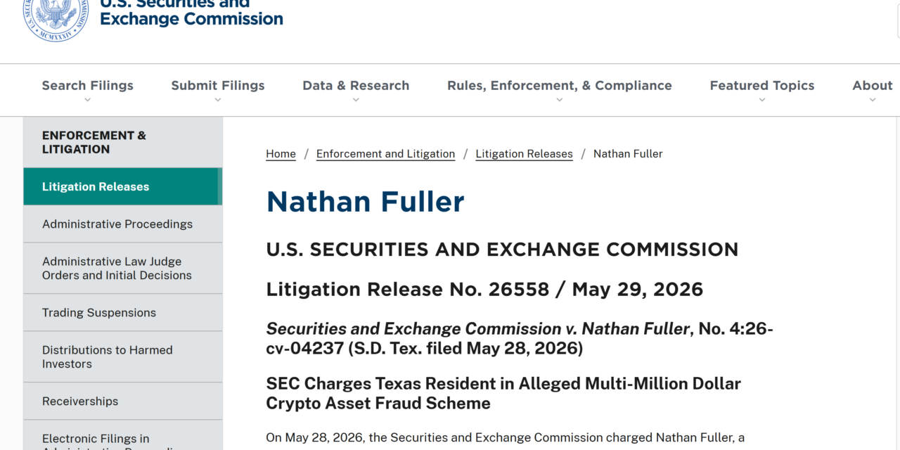 SEC charges Texas man with $12.3M crypto fraud using fake AI trading bots