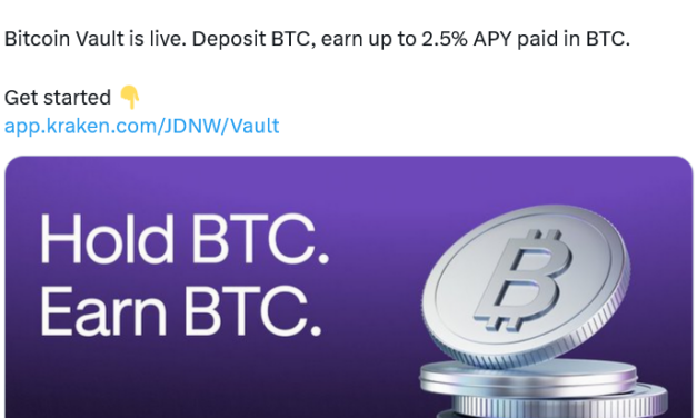 Kraken rolls out Bitcoin vault product for holders to earn yield