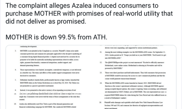 Iggy Azalea faces class lawsuit over MOTHER memecoin