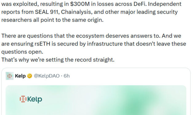 Kelp DAO to migrate rsETH to Chainlink CCIP as blame game continues
