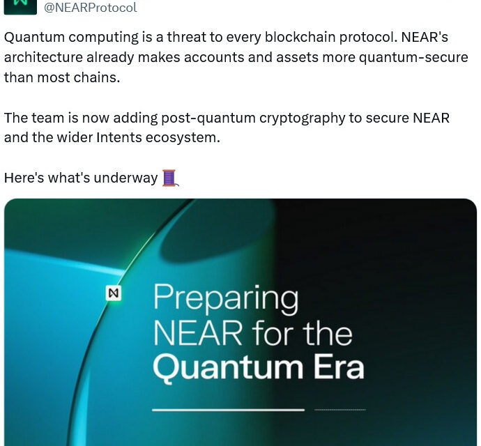 Quantum attacks could worsen without proof of ownership: Near One