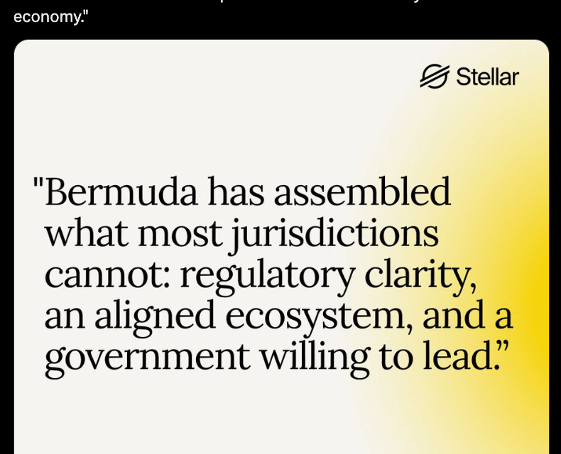 Bermuda to transition ‘key’ financial services to Stellar blockchain