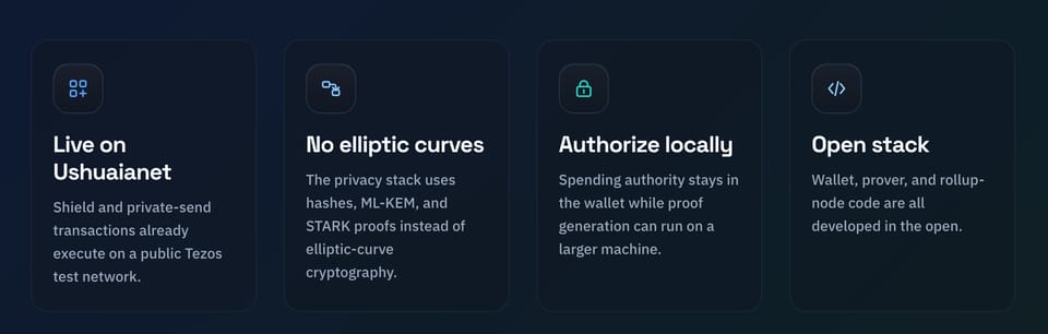 Tezos launches quantum-resistant private payments prototype on testnet