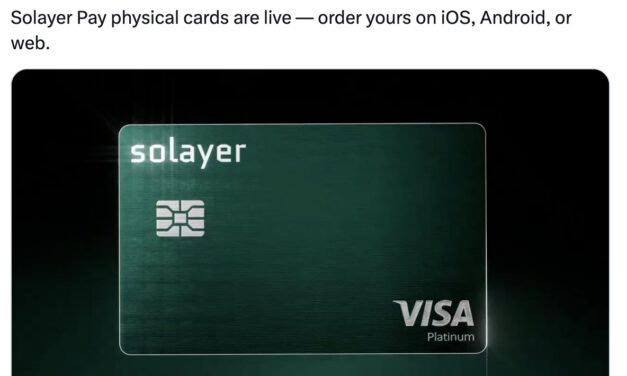 Solayer launches Visa-compatible card for USDC payments