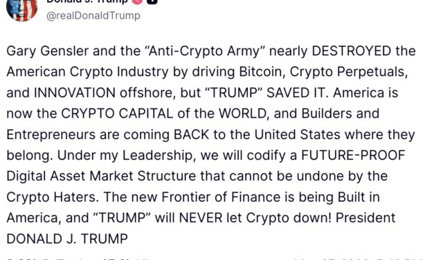 Trump claims he can ‘future proof’ crypto regulation with CLARITY Act