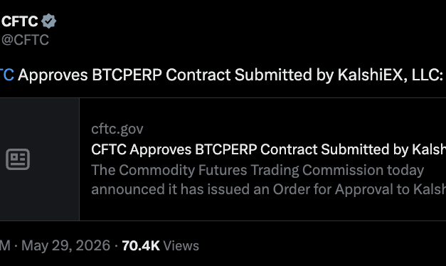 CFTC backs crypto perpetual contracts, issues advisory on 24/7 trading