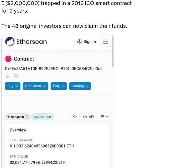 White hat hacker recovers $2M from faulty 2016 ICO smart contract