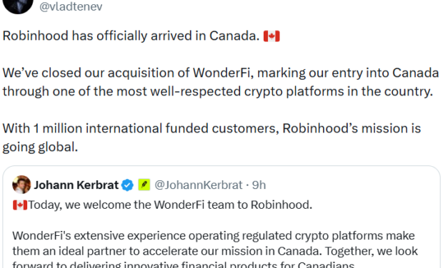 Robinhood enters Canada after $180 million WonderFi acquisition
