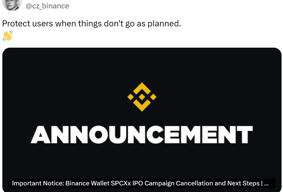 Major crypto exchanges cancel SpaceX IPO allocations, promising refunds